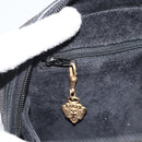 GUCCI Hand Bag Suede Black Gold 000 39 0030 Auth bs35502-21
