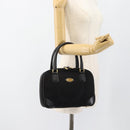 GUCCI Hand Bag Suede Black Gold 000 39 0030 Auth bs35502-24