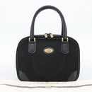 GUCCI Hand Bag Suede Black Gold 000 39 0030 Auth bs35502-12