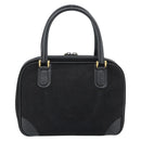 GUCCI Hand Bag Suede Black Gold 000 39 0030 Auth bs35502-2