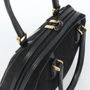GUCCI Hand Bag Suede Black Gold 000 39 0030 Auth bs35502-6