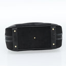 GUCCI Hand Bag Suede Black Gold 000 39 0030 Auth bs35502-5
