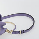 Jimmy Choo Purse Shoulder Bag Leather 2way Purple Gold Auth bs35503A-14
