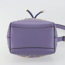 Jimmy Choo Purse Shoulder Bag Leather 2way Purple Gold Auth bs35503A-5