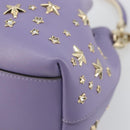 Jimmy Choo Purse Shoulder Bag Leather 2way Purple Gold Auth bs35503A-10