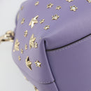 Jimmy Choo Purse Shoulder Bag Leather 2way Purple Gold Auth bs35503A-15