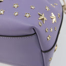 Jimmy Choo Purse Shoulder Bag Leather 2way Purple Gold Auth bs35503A-16