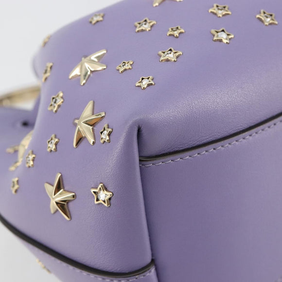 Jimmy Choo Purse Shoulder Bag Leather 2way Purple Gold Auth bs35503A