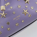 Jimmy Choo Purse Shoulder Bag Leather 2way Purple Gold Auth bs35503A-18