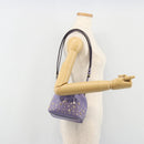 Jimmy Choo Purse Shoulder Bag Leather 2way Purple Gold Auth bs35503A-24