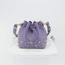 Jimmy Choo Purse Shoulder Bag Leather 2way Purple Gold Auth bs35503A-12