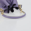 Jimmy Choo Purse Shoulder Bag Leather 2way Purple Gold Auth bs35503A-7
