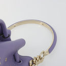 Jimmy Choo Purse Shoulder Bag Leather 2way Purple Gold Auth bs35503A-8
