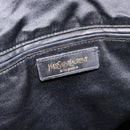 SAINT LAURENT Tote Bag Patent Leather Black Gold Auth bs35505-14