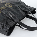 SAINT LAURENT Tote Bag Patent Leather Black Gold Auth bs35505-6