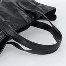 SAINT LAURENT Tote Bag Patent Leather Black Gold Auth bs35505-7