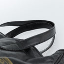SAINT LAURENT Tote Bag Patent Leather Black Gold Auth bs35505-8