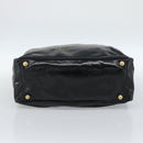 SAINT LAURENT Tote Bag Patent Leather Black Gold Auth bs35505-9