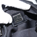 FENDI Mamma Baguette Shoulder Bag Cotton Jersey Black Silver Auth bs35506-17