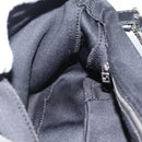 FENDI Mamma Baguette Shoulder Bag Cotton Jersey Black Silver Auth bs35506-18