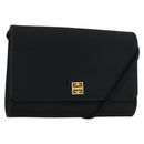 GIVENCHY Shoulder Bag Canvas Black Gold Auth bs35507-1