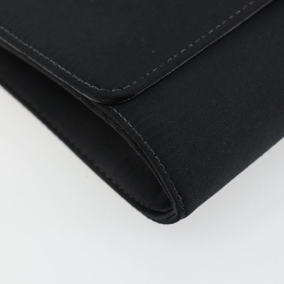 GIVENCHY Shoulder Bag Canvas Black Gold Auth bs35507
