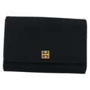 GIVENCHY Shoulder Bag Canvas Black Gold Auth bs35507-13