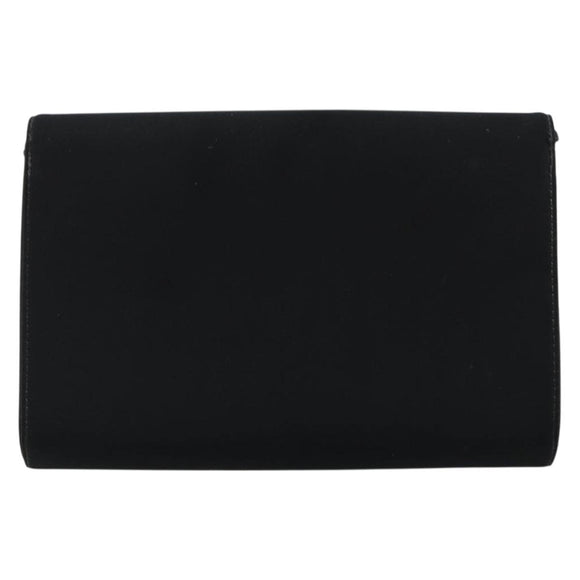 GIVENCHY Shoulder Bag Canvas Black Gold Auth bs35507