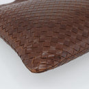 BOTTEGA VENETA INTRECCIATO Shoulder Bag Leather Brown Gold Auth bs35508-11