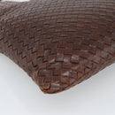 BOTTEGA VENETA INTRECCIATO Shoulder Bag Leather Brown Gold Auth bs35508-13