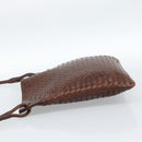 BOTTEGA VENETA INTRECCIATO Shoulder Bag Leather Brown Gold Auth bs35508-4