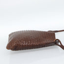 BOTTEGA VENETA INTRECCIATO Shoulder Bag Leather Brown Gold Auth bs35508-5