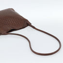 BOTTEGA VENETA INTRECCIATO Shoulder Bag Leather Brown Gold Auth bs35508-7