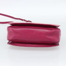 Miu Miu Madras Hand Bag Leather 2way Pink Gold Auth bs35509-12