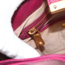 Miu Miu Madras Hand Bag Leather 2way Pink Gold Auth bs35509-24
