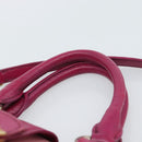 Miu Miu Madras Hand Bag Leather 2way Pink Gold Auth bs35509-8