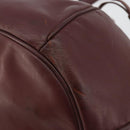 CARTIER Must Line Purse Shoulder Bag Leather Bordeaux Gold Auth bs35510-10