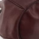 CARTIER Must Line Purse Shoulder Bag Leather Bordeaux Gold Auth bs35510-11