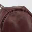 CARTIER Must Line Purse Shoulder Bag Leather Bordeaux Gold Auth bs35510-14