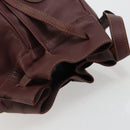 CARTIER Must Line Purse Shoulder Bag Leather Bordeaux Gold Auth bs35510-6