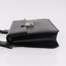 Salvatore Ferragamo Shoulder Bag Leather Black Silver Auth bs35511-4