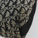 Christian Dior Trotter Canvas Shoulder Bag Black Silver Auth bs35512-10