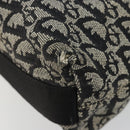 Christian Dior Trotter Canvas Shoulder Bag Black Silver Auth bs35512-11
