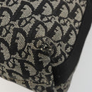 Christian Dior Trotter Canvas Shoulder Bag Black Silver Auth bs35512-12