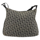 Christian Dior Trotter Canvas Shoulder Bag Black Silver Auth bs35512-3