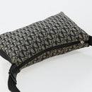 Christian Dior Trotter Canvas Shoulder Bag Black Silver Auth bs35512-6