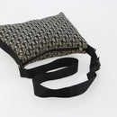 Christian Dior Trotter Canvas Shoulder Bag Black Silver Auth bs35512-7