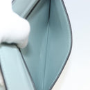 VALENTINO Chain Shoulder Bag Leather Light Blue Gold Auth bs35513-21