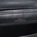 VALENTINO Shoulder Bag Leather Black Gold Auth bs35515-17