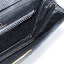 VALENTINO Shoulder Bag Leather Black Gold Auth bs35515-18